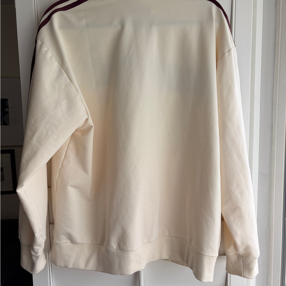 adidas Cream and Burgundy Track Jacket - Picture 4 of 7